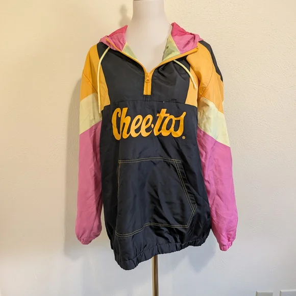 Cheetos Colorblock Windbreaker - Black, Pink, Orange - Picture 1 of 5